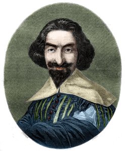 Porträt von Miguel de Cervantes Saavedra (1547-1616), spanischer Schriftsteller. Gravur von 1852 nach dem Gemälde von Velázquez.