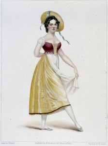 Porträt von Miss Noblet im Ballett der angenommenen Bäuerin von French School