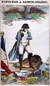 Porträt von Napoleon Bonaparte in St. Helena. Bild von Epinal von French School