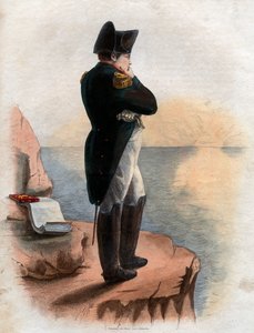 Porträt von Napoleon I. (1769-1821) auf der Insel St. Helena von French School
