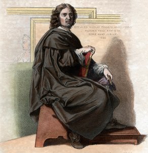 Porträt von Nicolas Poussin (1594-1665), französischer Maler