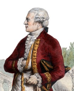 Porträt von Pierre Augustin Caron de Beaumarchais (1732-1799), französischer Uhrmacher, Erfinder, Musiker, Diplomat und Schriftsteller von French School