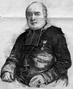 Porträt von Pierre Louis Coeur (1805-1860), Bischof von Troyes (Stich in „Le Monde Illustré“ Nr. 184 vom 20. Oktober 1860)