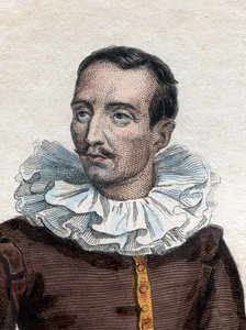 Porträt von Pierre de Bourdeille, Seigneur (und Abt) de Brantôme (1535-1614), französischer Historiker, Soldat und Biograf von French School