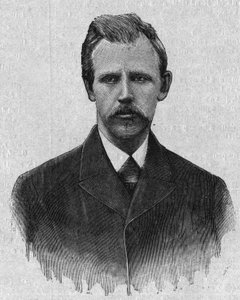 Porträt von Fridtjof Nansen (1861-1930), norwegischer Entdecker. Gravur in „La gazette du dimanche“ vom 5. März von French School