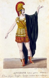 Porträt von Prosper Derivis (1808-1880) in der Rolle der Antigone in der lyrischen Tragödie „Olympia“ von Gaspare Spontini (1774 - 1851), italienischer Komponist von French School