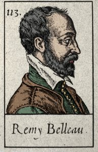 Porträt von Remy Belleau (1528-1577) französischer Dichter, Mitglied der Plejade-Bewegung. Gravur des 19. Jahrhunderts.
