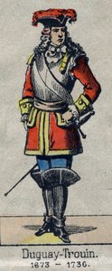 Porträt von René Duguay-Trouin (1673-1736), französischer Seemann. Bild von Epinal aus dem späten 19. Jahrhundert.