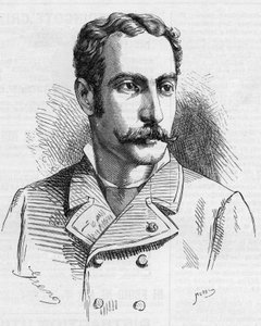 Porträt von Robert Ivens (1850-1898), portugiesischer Entdecker, in „Die Illustrierte Welt“ von French School