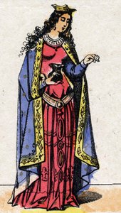 Porträt von Heilige Bathilde, Königin von Frankreich und Ehefrau von Clovis II.