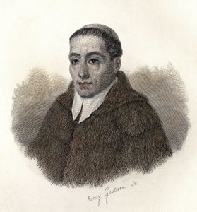 Porträt des Heiligen Bernhard von Menthon (923-1009), Erzdiakon von Aosta und Gründer der Hospize des Heiligen Bernhard. in „Portraits des hommes utiles“ von French School