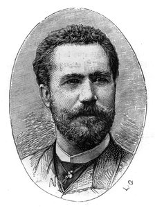 Porträt von Sebastian Julian Gayarre Garjon (1844-1890), spanischer Tenor. Gravur in „Le Monde Illustré“, 20. März
