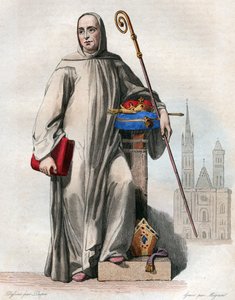 Porträt von Suger (Abt Suger) (1081-1151), französischer Abt und Historiker