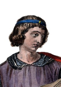 Porträt von Theobald I. (1201-1253), Graf von Champagne (als Theobald IV.) von Geburt an und König von Navarra ab 1234