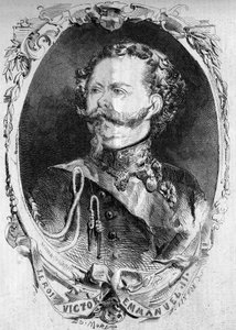 Porträt von Victor Emmanuel II (Vittorio Emanuele) (Victor-Emmanuel) (1820-1878), König von Sardinien und zukünftiger König von Italien. Gravur in „Le Monde Illustré“ Nr. 95 vom 5. Februar 1859.
