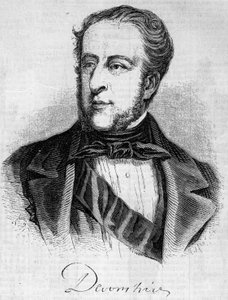 Porträt von William Spencer Cavendish (1790-1858), Herzog von Devonshire. Gravur in „Le Monde Illustré“ Nr. 45 vom 20. Februar 1858. von French School