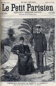Porträt der Kaiserinwitwe von Russland Maria Fedorovna (geb. Dagmar von Dänemark) von French School