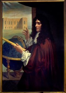 Porträt des italienischen Astronomen Jean Dominique Cassini (1625-1712) vor dem Pariser Observatorium