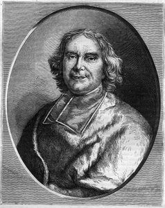 Porträt des Kardinals André Hercule de Fleury (1653-1743), Kardinal, Premierminister von Ludwig XV. Gravur in „Histoire des Papes-Rois-Queen and Empereurs à travers les siècles“ von Maurice Lachatre von French School
