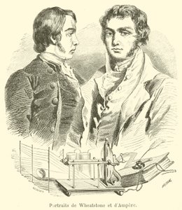 Porträts von Wheatstone und Ampere von French School