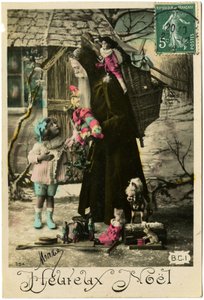 Postkarte: Frohe Weihnachten, Mary von French School