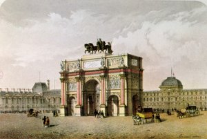 Postkarte des Arc de Triomphe du Carrousel, Paris von French School