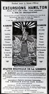 Plakat zur Werbung für Ausflüge Hamilton, ca. 1890