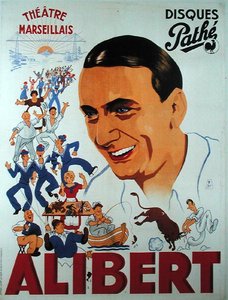Plakat, das eine Aufführung von Alibert (1889-1951) im Théâtre Marseillais bewirbt