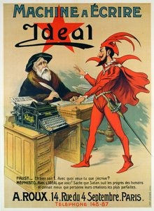 Plakat für die Ideal-Schreibmaschine
