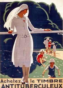 Plakat für „Kaufe das TB-Pflaster“ veröffentlicht vom Nationalen Komitee zur Verteidigung gegen Tuberkulose. Lithographie 1917