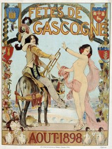 Plakat für die Biscaya-Feiertage im August 1898 von French School