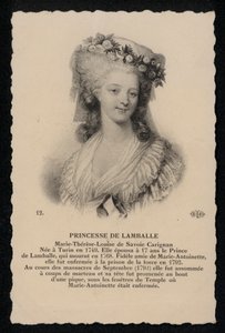 Prinzessin De Lamballe (Lithografie) von French School