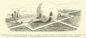 Entwurf eines Hauses für landwirtschaftliche Wächter (Gravur)