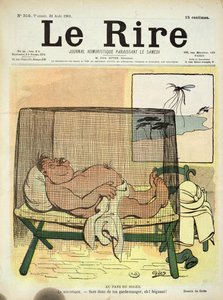Schutz vor Mücken in den Kolonien, aus Le Rire, 31. August 1901