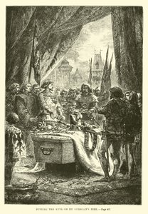 Die Schlüssel auf Du Guesclins Bahre legen von French School