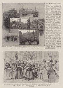 Königin Wilhelminas Thronbesteigung, das Fest in Scheveningen (Gravur) von French School