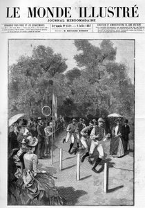 Rennen des Racing Clubs im Bois de Boulogne 1887 von French School