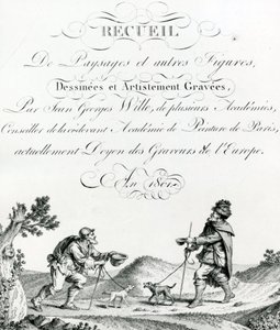 Sammlung von Landschaften und anderen Figuren, gezeichnet und künstlerisch graviert von Johann Georg Wille von French School