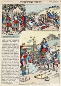 Darstellung von Vercingetorix (ca. 80-ca. 46 v. Chr.), Krieger und gallischer Anführer des Arverner-Stammes, von seinem Volk gewählt, um den Krieg gegen die Römer zu führen. von French School