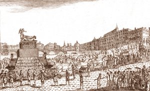 Rückkehr der Asche Voltaires (Francois Marie Arouet genannt Voltaire) von French School