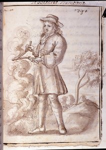 Rhabdomantie - Wünschelrutengehen - Hexerei - in „Occult physics, ou Traité de la baguette divinatoire et de son utilité pour la découverte des Quellen, der Minen, der Verstecke, der Diebe und der flüchtigen Mörder, etc.“ - von Pierre Le Lorrain (Abbé de V von French School