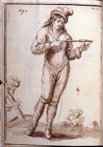 Rhabdomantie - Wünschelrutengehen - Hexerei - in „Occult physics, ou Traité de la baguette divinatoire et de son utilité pour la découverte des Quellen, der Minen, der Verstecke, der Diebe und der flüchtigen Mörder, etc.“ - von Pierre Le Lorrain (Abbé de V von French School