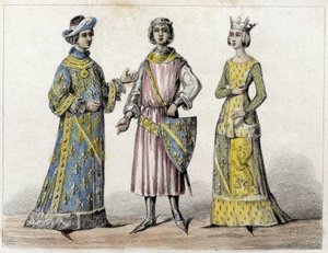 Robert von Frankreich und Beatrice von Burgund, seine Frau, König von Frankreich von French School