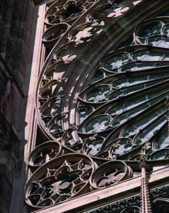Rosettenfenster (Detail) von French School
