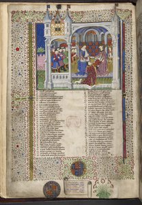 Margarete von Anjou, sitzend mit ihrem Ehemann König Heinrich VI., Illustration aus 