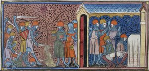 Überfall des Mansur von Cordoba, Illustration aus den 