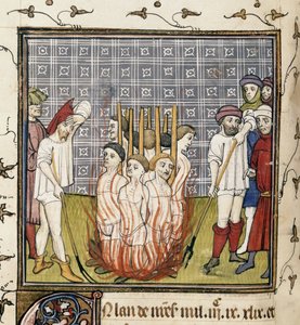 Verbrennung der Templer, Illustration aus den 