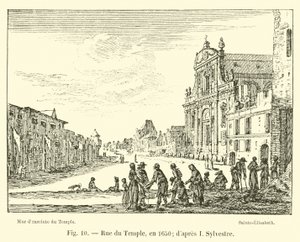 Rue du Temple, 1650 (nach I. Sylvestre) von French School