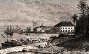 Saigon - Vietnam - Ho-Chi-Minh-Stadt (Ho Chi Minh Stadt) - Gravur in „La France illustree: Geographie, Geschichte, statistische Verwaltung“ von V.-A. Malt-Brown. 1884