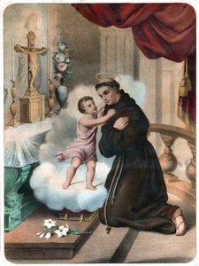 Heiliger Antonius von Padua (Lithographie, ca. 1850)